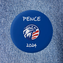 Patriotische Mike Pence 2024 Wahlen Eagle Dark Button