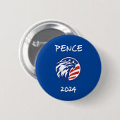 Patriotische Mike Pence 2024 Wahlen Eagle Dark Button (Vorne & Hinten)