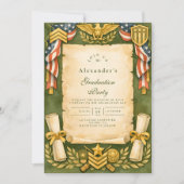 Patriotische Militär-Abschlussfeier Einladung (Vorderseite)