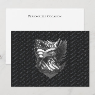 Patriotische Militär-Würdigung Danke Veteranen Feiertagskarte