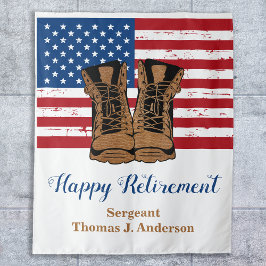 Patriotische Militärarmee Ruhestand American Flag Wandteppich