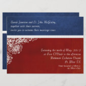 Patriotische Militärblumenhochzeit Oversifiziert Einladung (Vorne/Hinten)