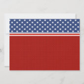 Patriotische militärische US Flagge-Hochzeit Einladung (Rückseite)