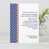 Patriotische militärische US Flagge-Hochzeit Einladung (Stehend Vorderseite)
