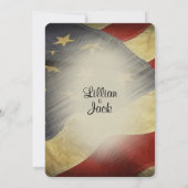 Patriotische Militärische Vintage Fahne Einladung (Rückseite)