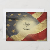 Patriotische Militärische Vintage Fahne Einladung (Rückseite)