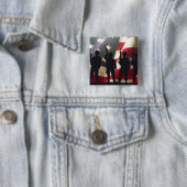 Patriotische Militärsoldat-Silhouette Button (Beispiel)