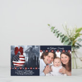 Patriotische Militärweihnachtszeit | Flaggenverzie Feiertagskarte (Stehend Vorderseite)