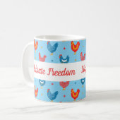 Patriotische moderne Hühner-Tasse Kaffeetasse (Vorderseite Links)