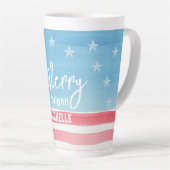 Patriotische moderne Wasserfarbenflagge Milchtasse (Rechte Ecke)