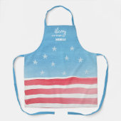 Patriotische moderne Wasserfarbenflagge Schürze (Vorderseite)