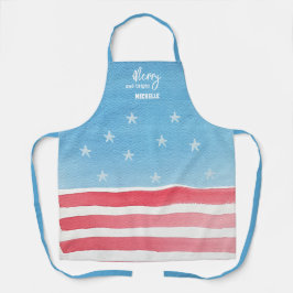 Patriotische moderne Wasserfarbenflagge Schürze