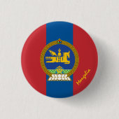 Patriotische Mongolei-Taste, mongolische Flagge Button (Vorderseite)