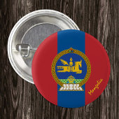 Patriotische Mongolei-Taste, mongolische Flagge Button