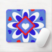 PATRIOTISCHE MUSEPAD - DESIGNER HERZEN BLUME MOUSEPAD (Mit Mouse)