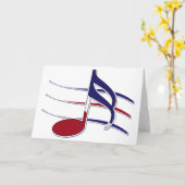 Patriotische Musiknote Karte (Gelbe Blume)