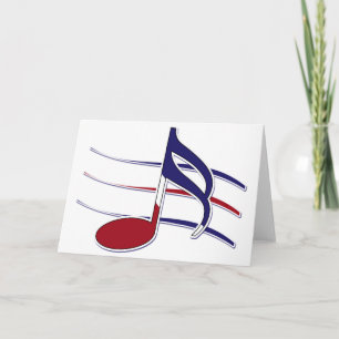 Patriotische Musiknote Karte