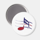 Patriotische Musiknote Magnet (Vorderseite/Rückseite)