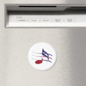 Patriotische Musiknote Magnet (In Situ (Geschirrspüler))
