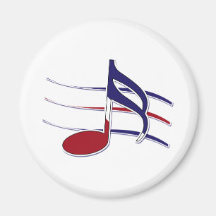 Patriotische Musiknote Magnet