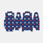 Patriotische Musterstars auf blau Geschenkschachtel (Ungefaltet)