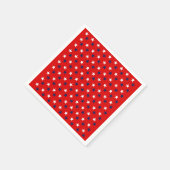 Patriotische Musterstars über Rot Serviette (Ecke)