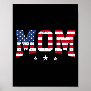 Patriotische Mutter USA Muttertag Amerikanische Fl Poster