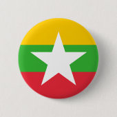 Patriotische Myanmar-Flagge Button (Vorderseite)
