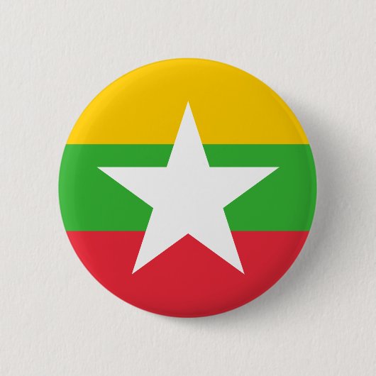 Patriotische Myanmar-Flagge Button (Vorderseite)