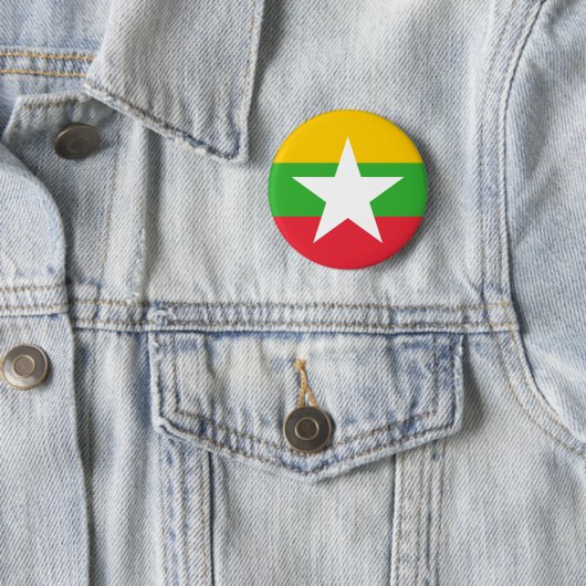 Patriotische Myanmar-Flagge Button (Beispiel)