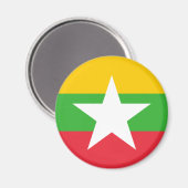 Patriotische Myanmar-Flagge Magnet (Vorderseite/Rückseite)