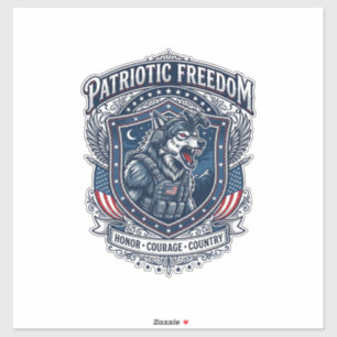 Patriotische Nachtmission Patriot Wolf Militär-Ins Aufkleber