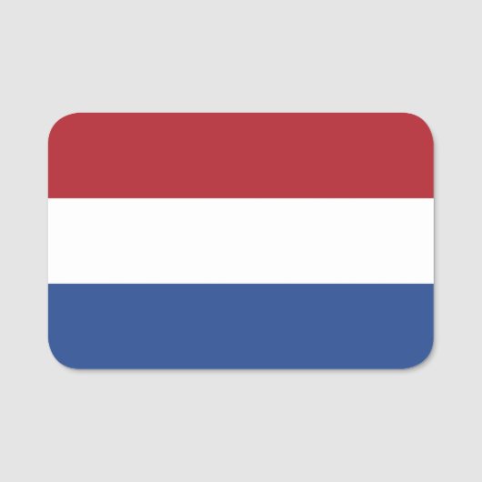 Patriotische Namensmarke mit der Flagge der Nieder Namensschild (Vorderseite)