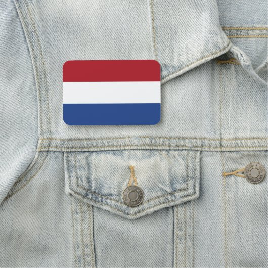 Patriotische Namensmarke mit der Flagge der Nieder Namensschild (Beispiel)