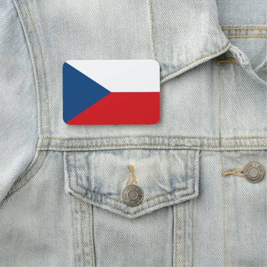 Patriotische Namensmarke mit der Flagge der Tschec Namensschild (Beispiel)