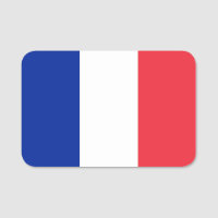 Patriotische Namensmarke mit der Flagge Frankreich