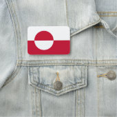 Patriotische Namensmarke mit der Flagge Grönlands Namensschild (Beispiel)