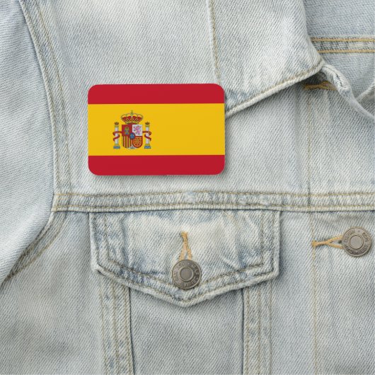 Patriotische Namensmarke mit der Flagge Spaniens Namensschild (Beispiel)