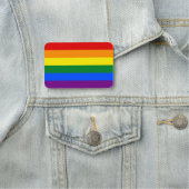 Patriotische Namensmarke mit der Flagge von LGBT Namensschild (Beispiel)