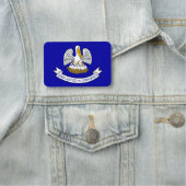 Patriotische Namensmarke mit der Flagge von Louisi Namensschild (Beispiel)