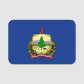 Patriotische Namensmarke mit der Flagge von Vermon Namensschild (Vorderseite)