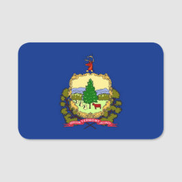 Patriotische Namensmarke mit der Flagge von Vermon Namensschild