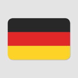 Patriotische Namensmarke mit Flagge Deutschlands Namensschild