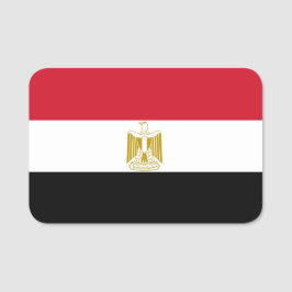 Patriotische Namensmarke mit Flagge in Ägypten Namensschild