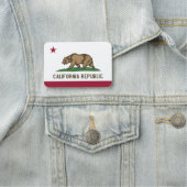 Patriotische Namensmarke mit Flagge in Kalifornien Namensschild (Beispiel)