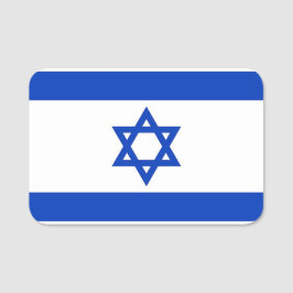 Patriotische Namensmarke mit Flagge Israels Namensschild