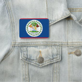 Patriotische Namensmarke mit Flagge von Belize Namensschild (Beispiel)