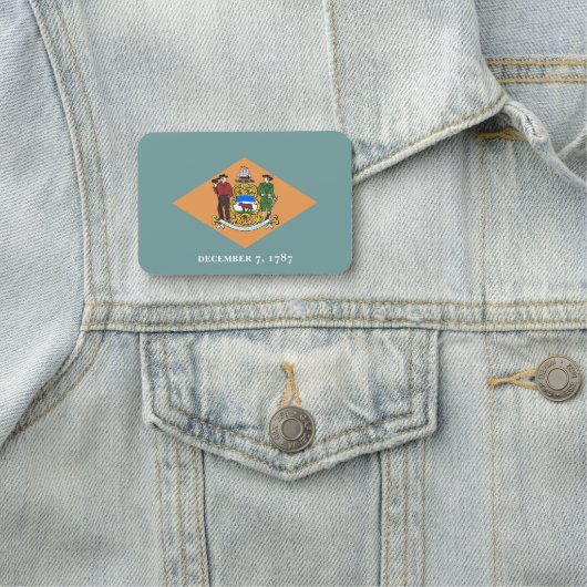 Patriotische Namensmarke mit Flagge von Delaware, Namensschild (Beispiel)