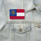 Patriotische Namensmarke mit Flagge von Georgia, U Namensschild (Beispiel)