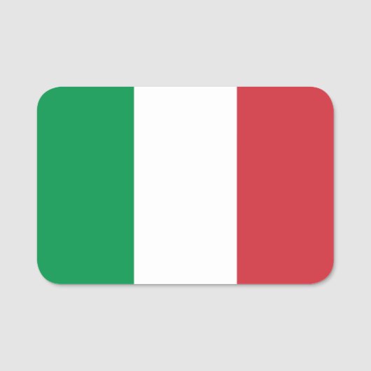 Patriotische Namensmarke mit italienischer Flagge Namensschild (Vorderseite)